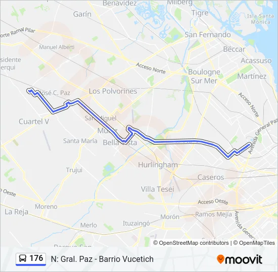 176 Colectivo Line Map