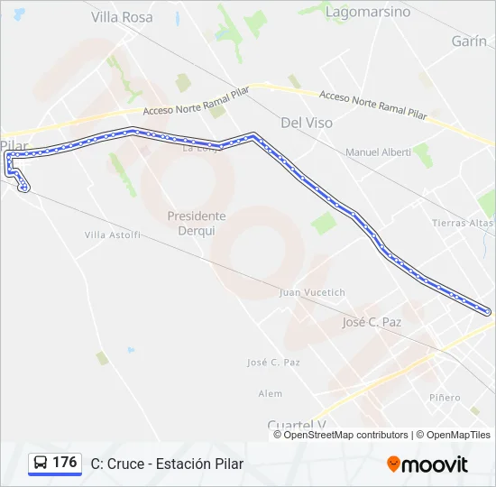 176 Colectivo Line Map