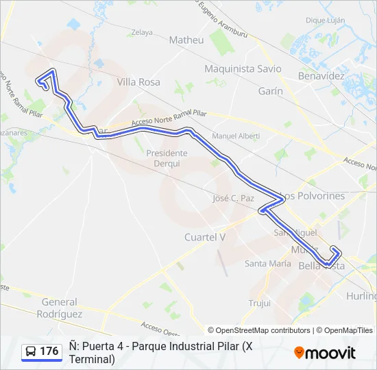 176 Colectivo Line Map
