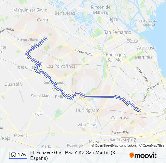 176 Colectivo Line Map