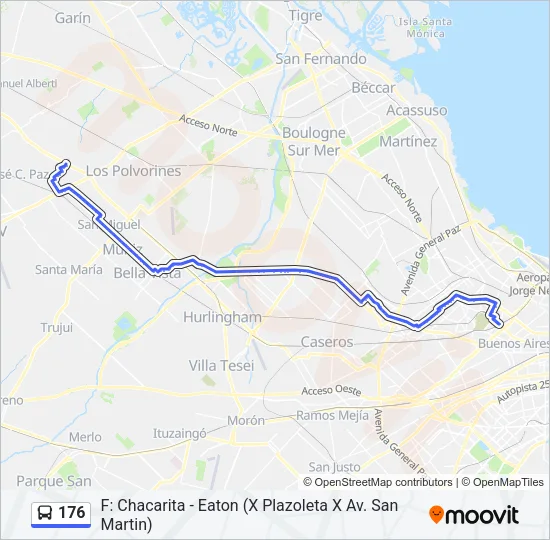 176 Colectivo Line Map