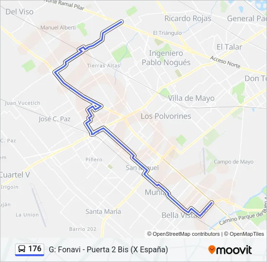 176 Colectivo Line Map