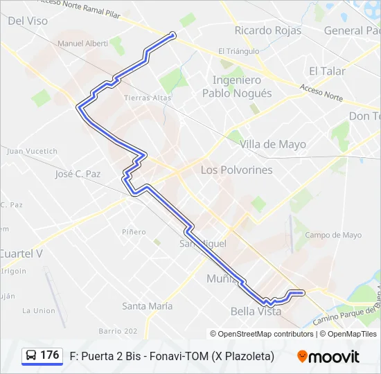 176 Colectivo Line Map
