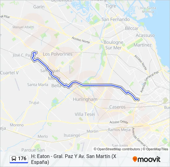 176 Colectivo Line Map