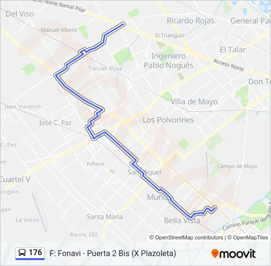 176 Colectivo Line Map