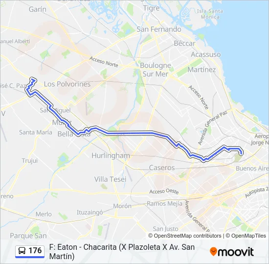 176 Colectivo Line Map