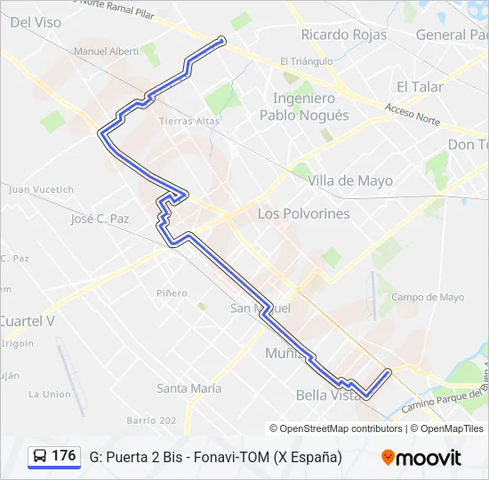 176 Colectivo Line Map