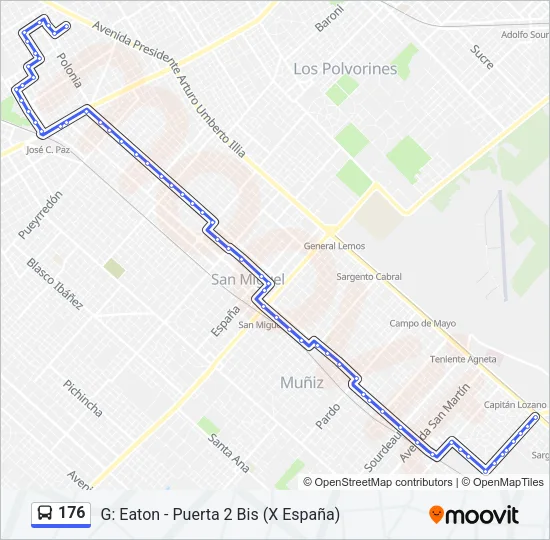 176 Colectivo Line Map