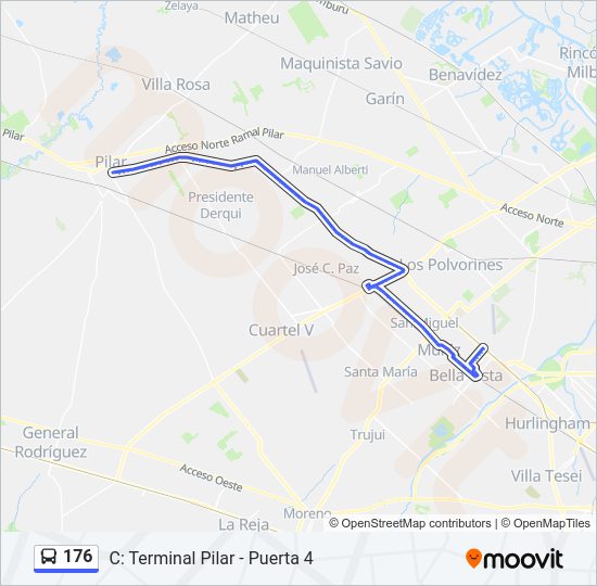 Mapa de 176 de Colectivo
