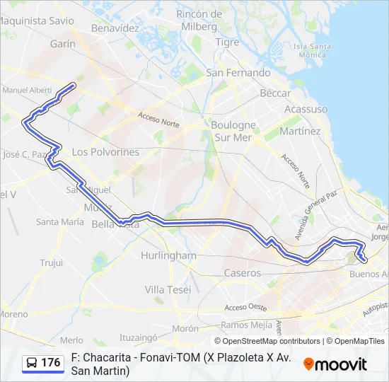 176 Colectivo Line Map