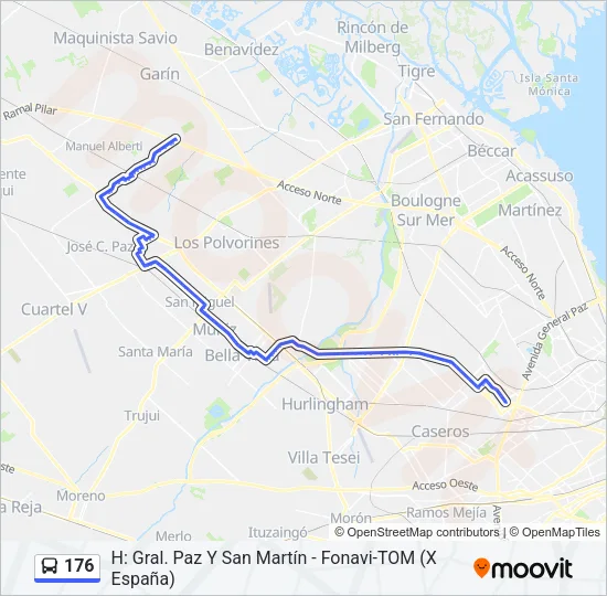 176 Colectivo Line Map