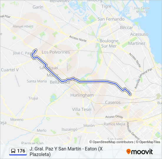 176 Colectivo Line Map
