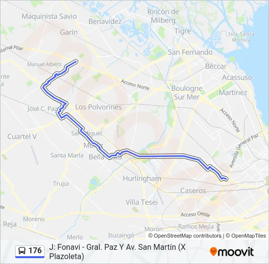176 Colectivo Line Map