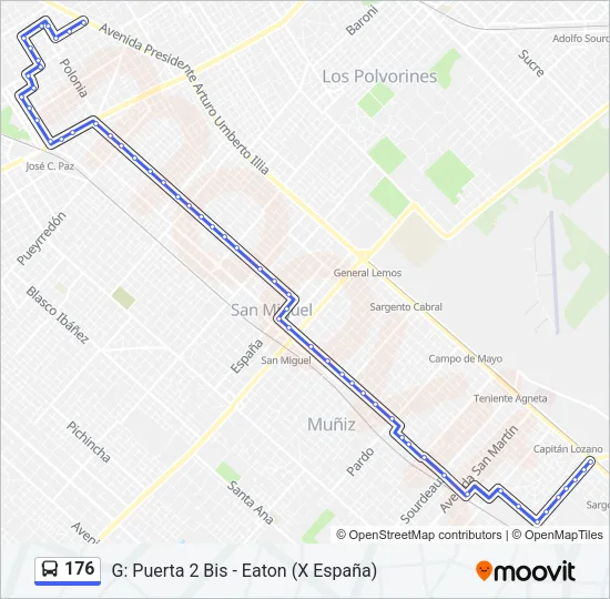 176 Colectivo Line Map