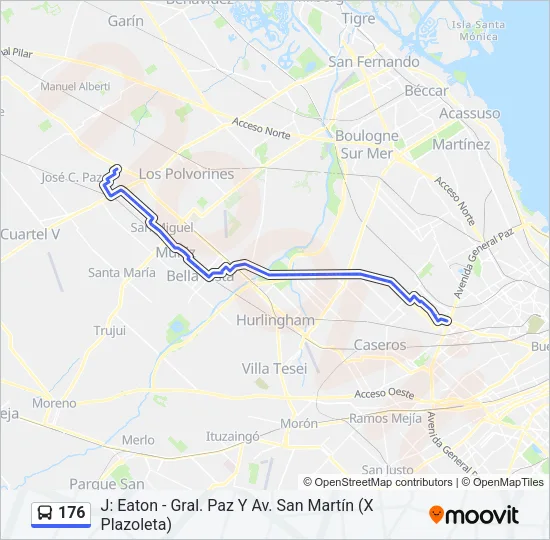 176 Colectivo Line Map