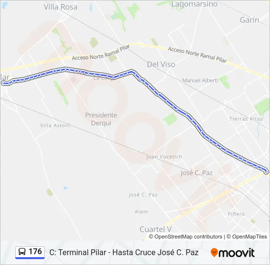 176 Colectivo Line Map