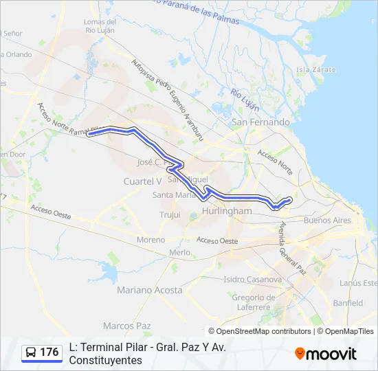 176 Colectivo Line Map