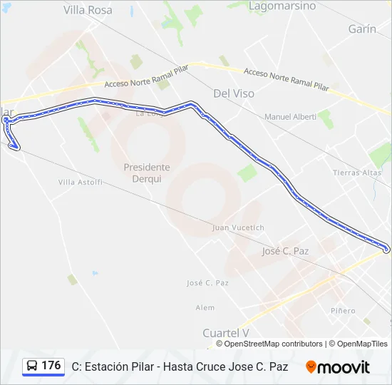 176 Colectivo Line Map
