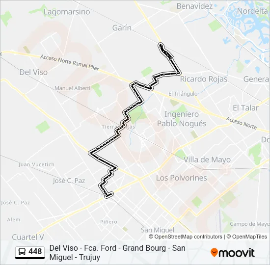 448 Colectivo Line Map