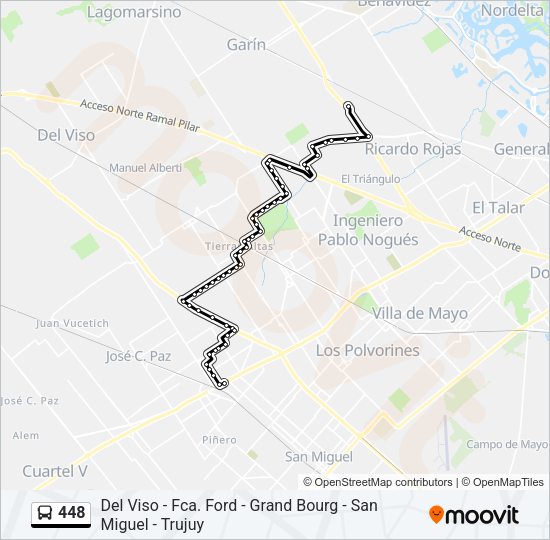 Mapa de 448 de Colectivo