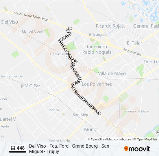 Mapa de 448 de Colectivo