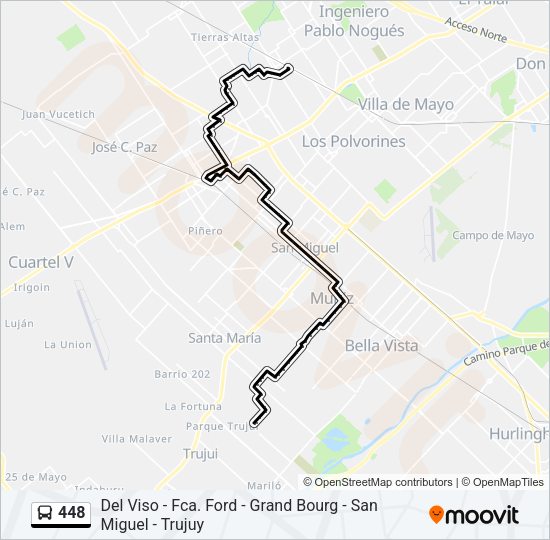 Mapa de 448 de Colectivo