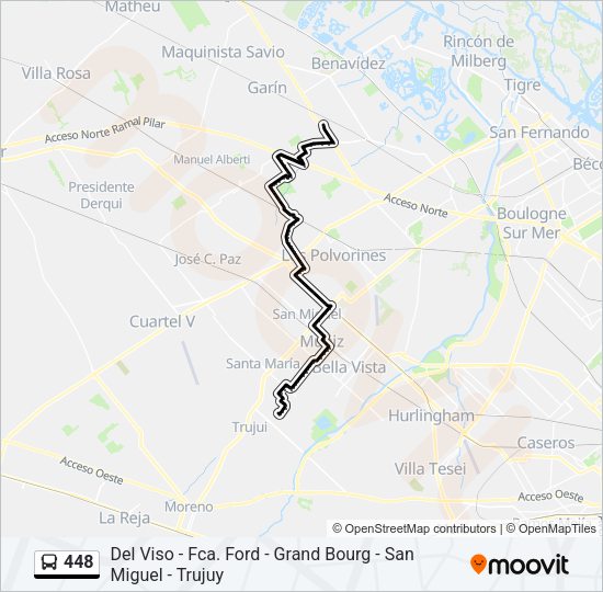 Mapa de 448 de Colectivo