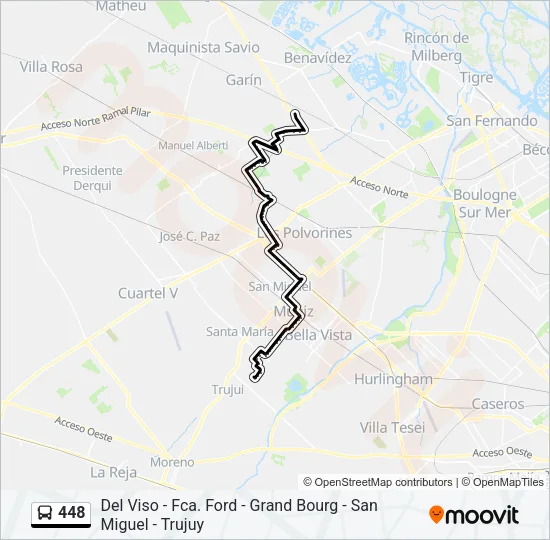 448 Colectivo Line Map