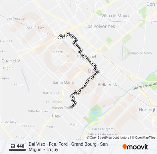 Mapa de 448 de Colectivo