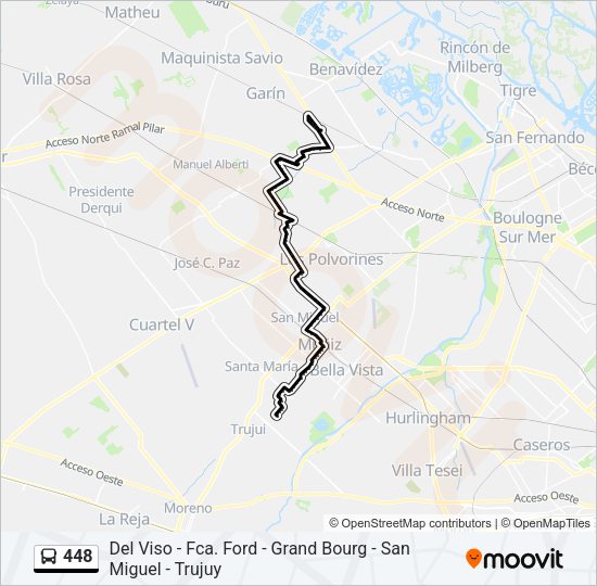 Mapa de 448 de Colectivo