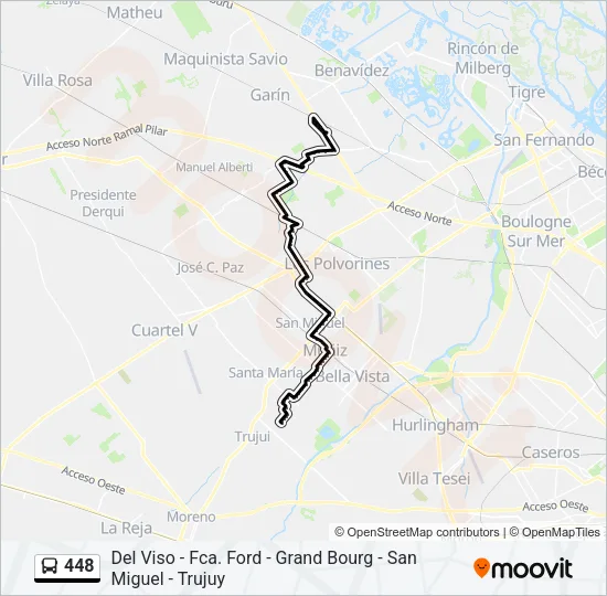 448 Colectivo Line Map