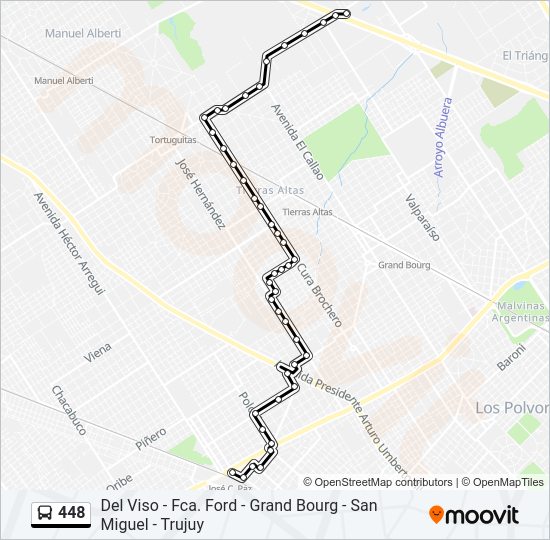 Mapa de 448 de Colectivo