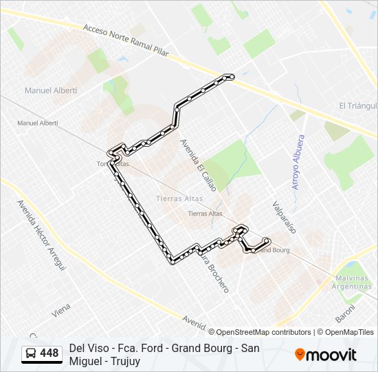 Mapa de 448 de Colectivo