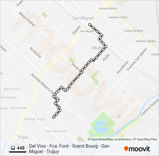 Mapa de 448 de Colectivo