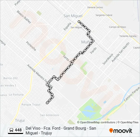 448 Colectivo Line Map