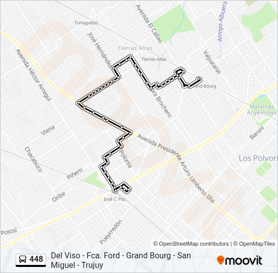Mapa de 448 de Colectivo