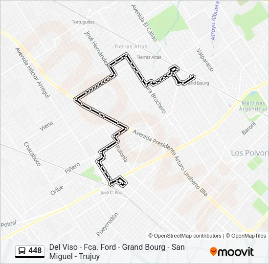 448 Colectivo Line Map