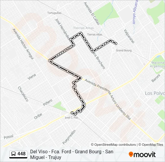 448 Colectivo Line Map