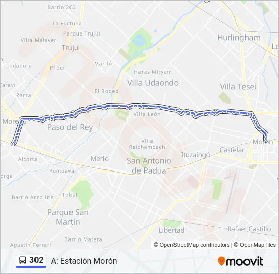302 Colectivo Line Map