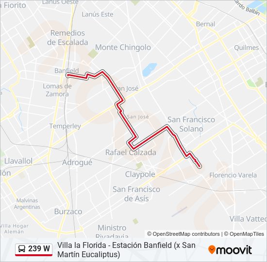 239 W colectivo Line Map