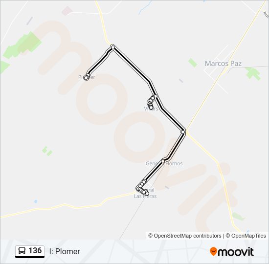 Mapa de 136 de Colectivo