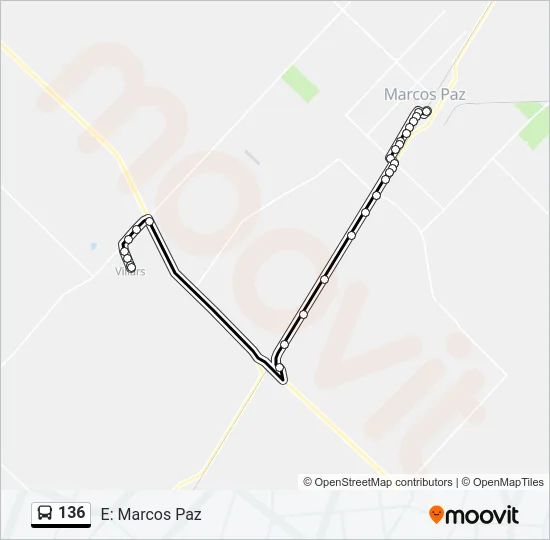 136 Colectivo Line Map