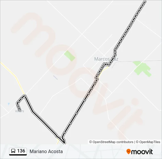 136 Colectivo Line Map