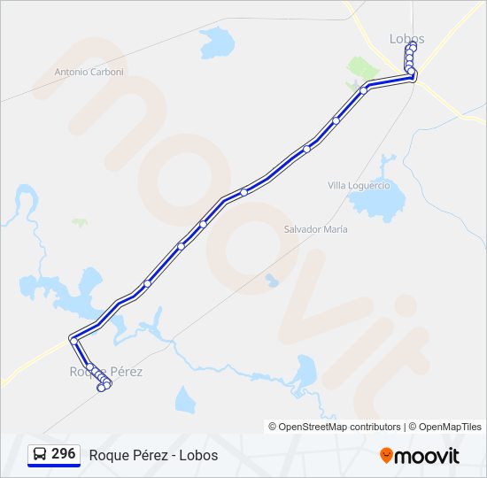 Mapa de 296 de Colectivo