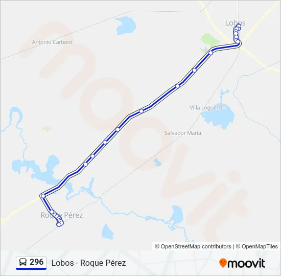 296 Colectivo Line Map