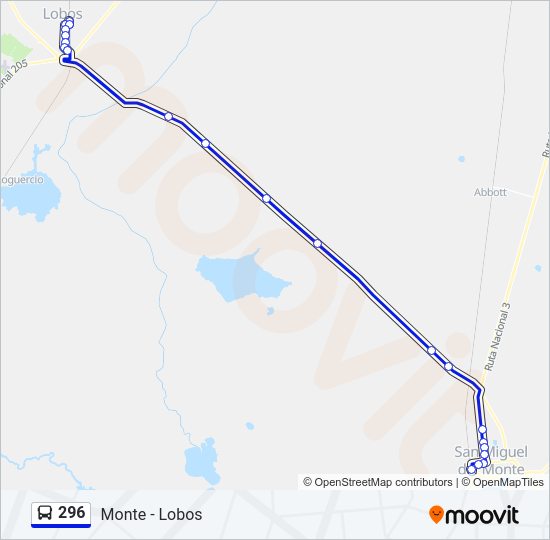 Mapa de 296 de Colectivo