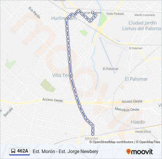 462A colectivo Line Map