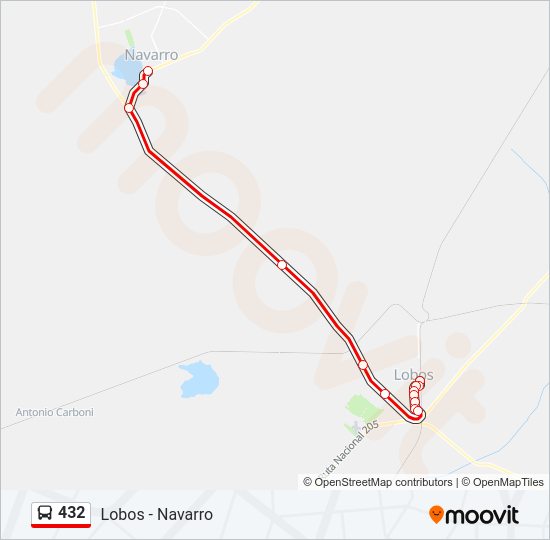 Mapa de 432 de Colectivo