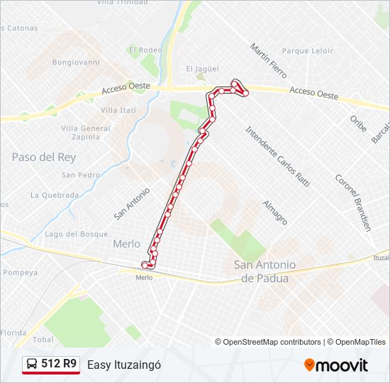 Mapa de 512 R9 de Colectivo