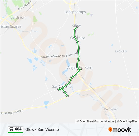 404 Colectivo Line Map